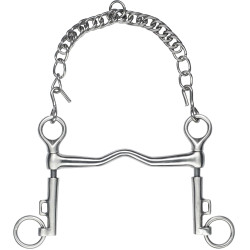 Mors Saumur Feeling mit kurzen Edelstahl-Schenkelstangen satiniert