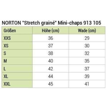 Mini-Chaps Norton Stretch genarbt