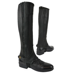 Mini-Chaps Equithème Leder Schwarz