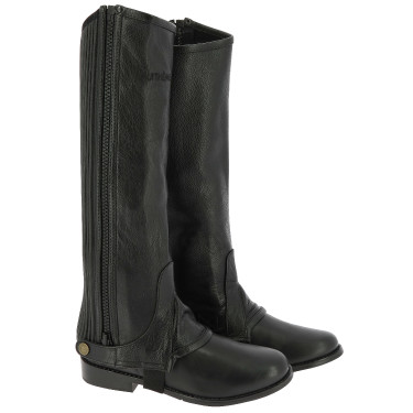 Mini-Chaps Equithème Leder Schwarz