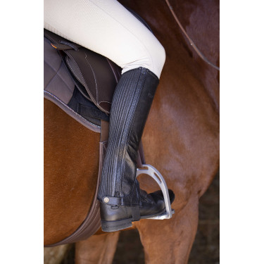 Mini-Chaps Equithème Leder Schwarz