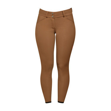 Reithose GEM John Full Grip Kaffee Braun
