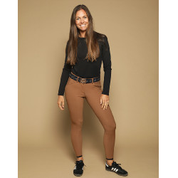 Reithose GEM John Full Grip Kaffee Braun
