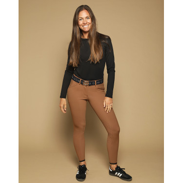 Reithose GEM John Full Grip Kaffee Braun