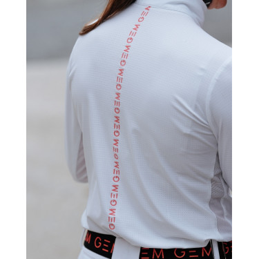 Damen-Langarm-Poloshirt Victore GEM Weiß Wei&szlig;