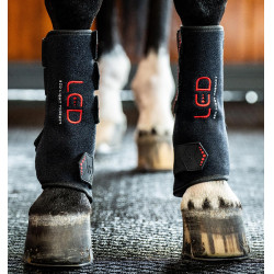 Therapie-Gamaschen von Horseware mit rotem LED-Licht Schwarz / schwarz