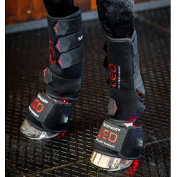 Therapie-Gamaschen von Horseware mit rotem LED-Licht Schwarz / schwarz