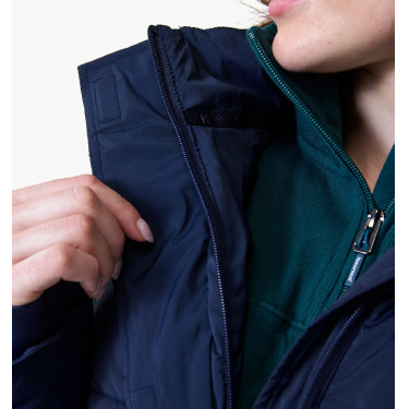 Langer, wattierter Damenmantel Horseware Verve Marine Marineblau