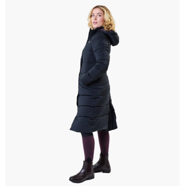 Langer, wattierter Damenmantel Horseware Verve Schwarz