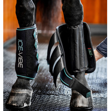 Horseware Ice-Vibe Gamaschen Schwarz / Aqua Horseware Ice-Vibe Gamaschen Schwarz / Aqua