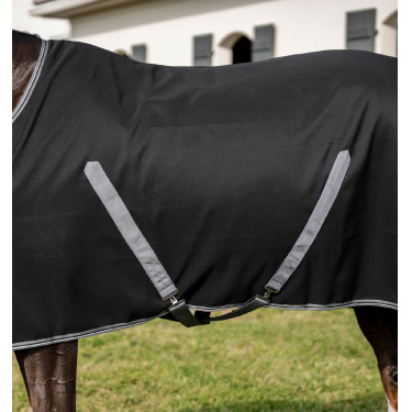 Horseware Rambo Boxdecke Mikrofaserfutter Schwarz / Sturm / Silbergrau