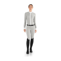 Ego7 Turnier-Poloshirt Damen langarm Weiß Wei&szlig;