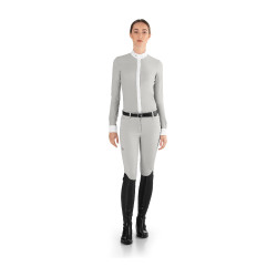 Ego7 Turnier-Poloshirt Damen langarm Hellgrau