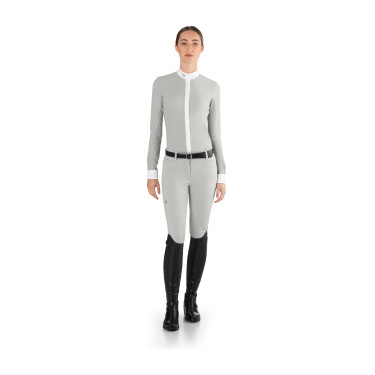 Ego7 Turnier-Poloshirt Damen langarm Hellgrau