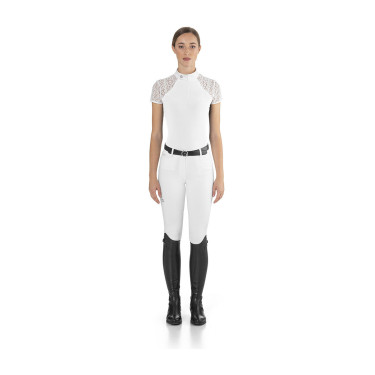 Wettkampf-Poloshirt Florentine Ego7 Langarm Damen Weiß Wei&szlig;