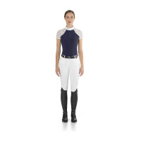 Wettkampf-Poloshirt Florentine Ego7 Langarm Damen Marine Marineblau