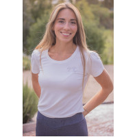 T-Shirt Pénélope Techty Kurzarm Ecru Wei&szlig;