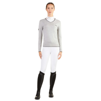 Ego7 Damenpullover mit V-Ausschnitt Vic Grau