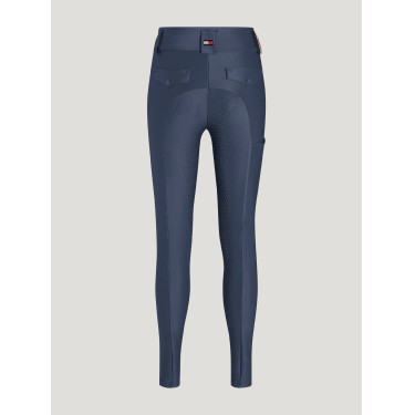 Tommy Hilfiger Equestrian Highland Hybrid Damen-Vollbesatzreithose Verwaschenes Indigo