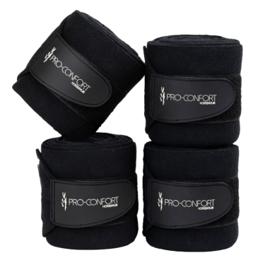 Set aus 4 Ruhebandagen ProConfort Pim Schwarz