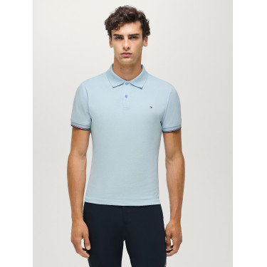 Kurzarm-Polo Davis Tommy Hilfiger Equestrian Herren Sanftes Blau