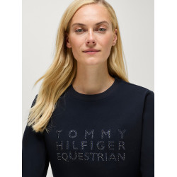 Damen-Rundhalspullover Belair mit Strass von Tommy Hilfiger Equestrian Wüstenhimmel Blau