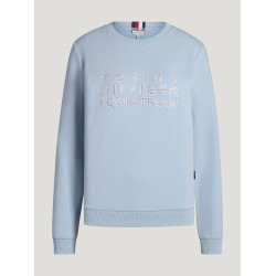 Damen-Rundhalspullover Belair mit Strass von Tommy Hilfiger Equestrian Sanftes Blau