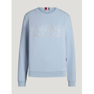 Damen-Rundhalspullover Belair mit Strass von Tommy Hilfiger Equestrian Sanftes Blau