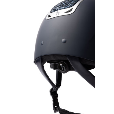Reithelm mit Kristallverzierung Horze Arix II Rauchgrau