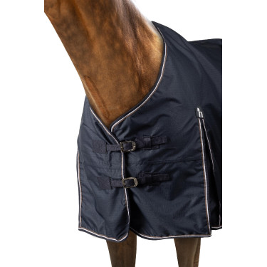 Außendecke Glasgow mit Fleecefutter und reflektierenden Elementen Horze Heidelbeere Grau