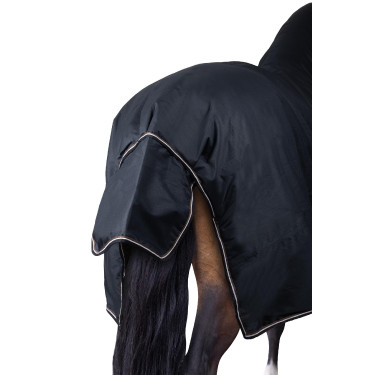 Außendecke mit Halsteil Glasgow 100 g Pony Horze Heidelbeere Grau