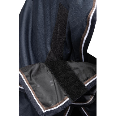 Horze Glasgow 300 g Outdoordecke mit Halsteil Combo Heidelbeere Grau