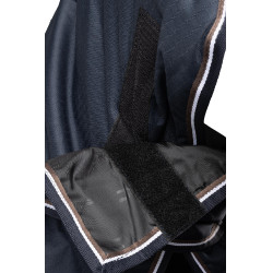 Horze Glasgow Outdoor-Decke mit Halsteil-Kombination 100 g Heidelbeere Grau