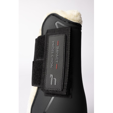 Gamaschen mit Kunstfell Horze Armour Airflow Schwarz