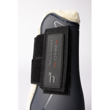 Gamaschen mit Kunstfell Horze Armour Airflow Marine Marineblau