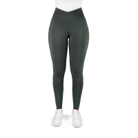 Reitleggings Equithème Fanny Damen Khaki Gr&uuml;n