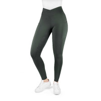 Reitleggings Equithème Fanny Damen Khaki Gr&uuml;n