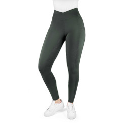 Reitleggings Equithème Fanny Damen Khaki Gr&uuml;n