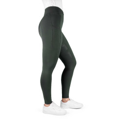 Reitleggings Equithème Fanny Damen Khaki Gr&uuml;n