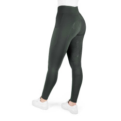 Reitleggings Equithème Fanny Damen Khaki Gr&uuml;n