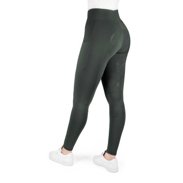 Reitleggings Equithème Fanny Damen Khaki Gr&uuml;n