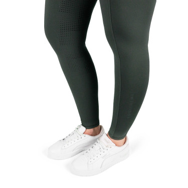 Reitleggings Equithème Fanny Damen Khaki Gr&uuml;n