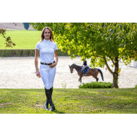 Turnierpolo Equithème Suzanne Damen Weiß Wei&szlig;