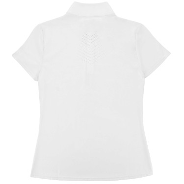 Turnierpolo Equithème Suzanne Damen Weiß Wei&szlig;