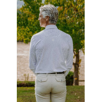 Equithème Adrien Herren-Langarmturnierpolo Weiß Wei&szlig;