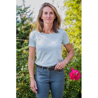 T-Shirt Je t’aime Equithème Bonnie Damen Grün / Minze