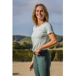 T-Shirt Je t’aime Equithème Bonnie Damen Grün / Minze