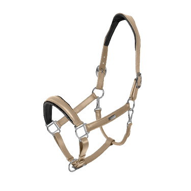 Equestrian Stockholm Anatomic-Lederhalfter mit Glitzer Sand Beige Equestrian Stockholm Anatomic-Lederhalfter mit Glitzer Sand Beige