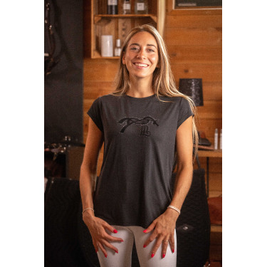 Damen-T-Shirt Pénélope Moby Stones Schwarz Damen-T-Shirt Pénélope Moby Stones Schwarz