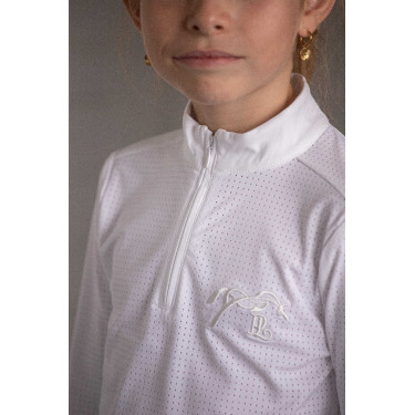 Turnierpolo Eden by Pénélope Bruges Mesh Weiß Wei&szlig;